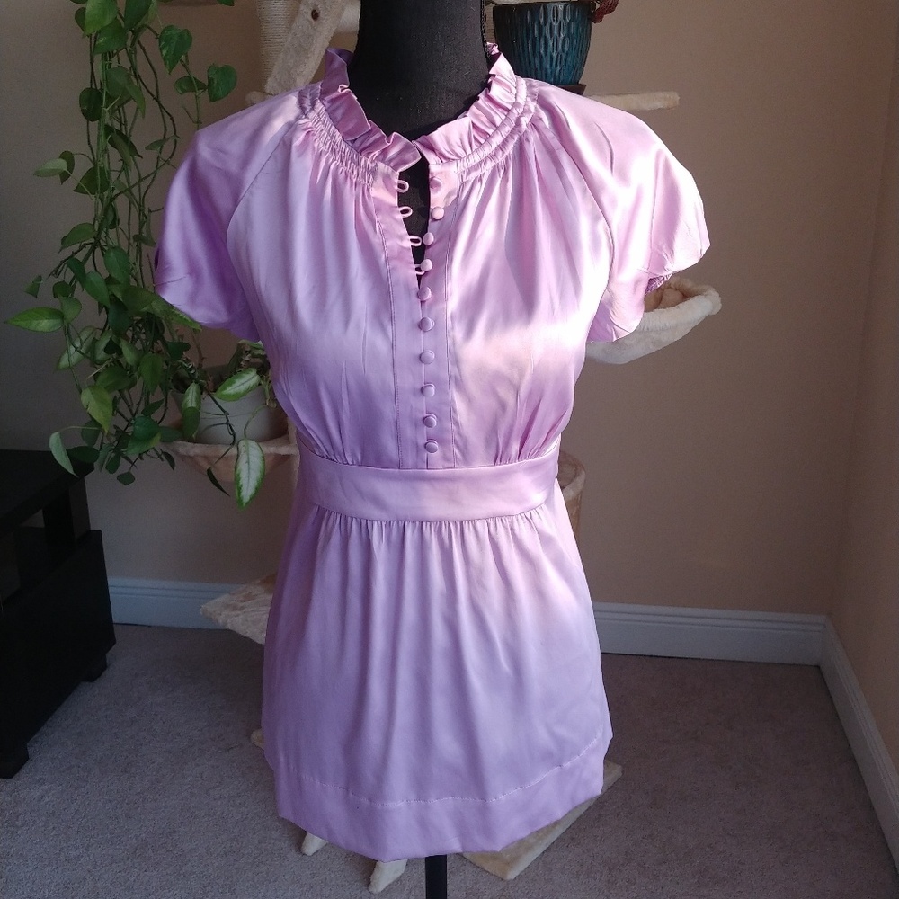 BCBGmaxazria lavender silk blouse